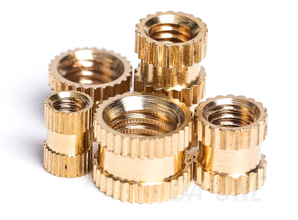 Brass Heat Set Insert Nut Hot Melt Nuts insert Thread Knurled Embedment Copper Nut Assortment Kit for Attach 3D Prints M2-M6