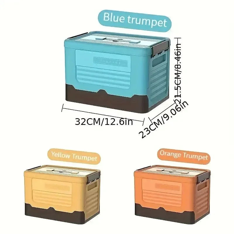 1 boîte de rangement pliable pour armoire, grande capacité pour jouets, vêtements, collations, livres, chaussures, boîte en plastique pour voiture et ménage 