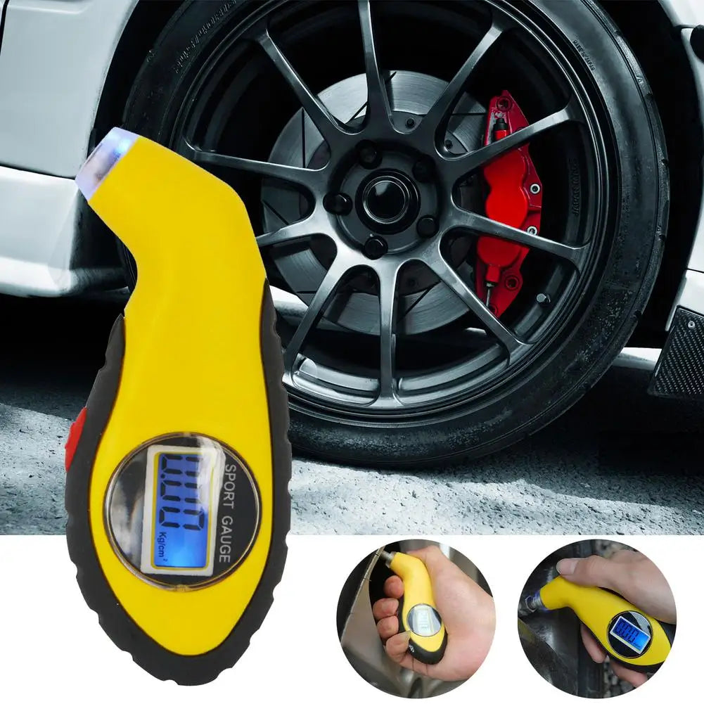 Car Bike Truck Auto Air PSI Meter Tester Tyre Digital Tire Pressure Gauge LCD