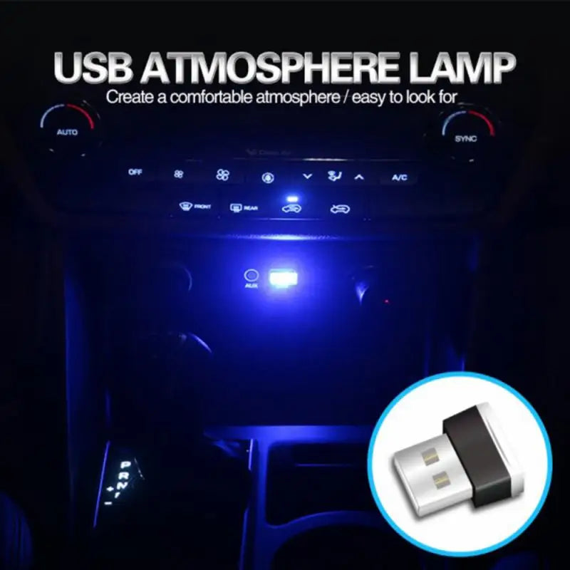 Mini USB LED Car Light Ambient Night Light Decorative Neon Lamp Auto Interior Atmosphere Emergency PC Mobile Power Charging