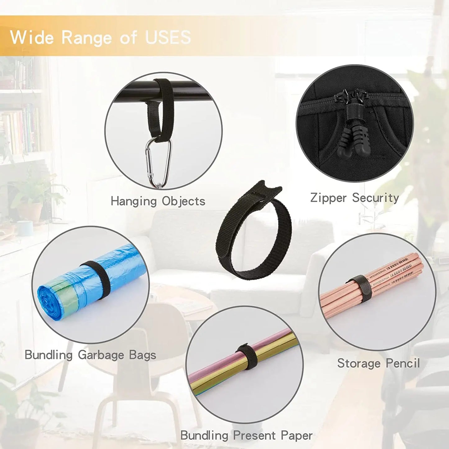 10/30/50pcs Releasable Cable Organizer Ties Mouse Earphones Wire Management Nylon Cable Ties Reusable Loop Hoop Tape Straps Tie