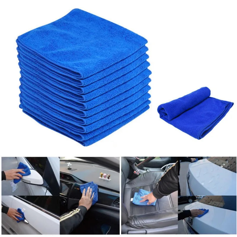 Lot de 1/20 serviettes en microfibre pour lavage de voiture, séchage, chiffon de nettoyage ménager, chiffon de polissage pour détails automobiles, outils de nettoyage à domicile 