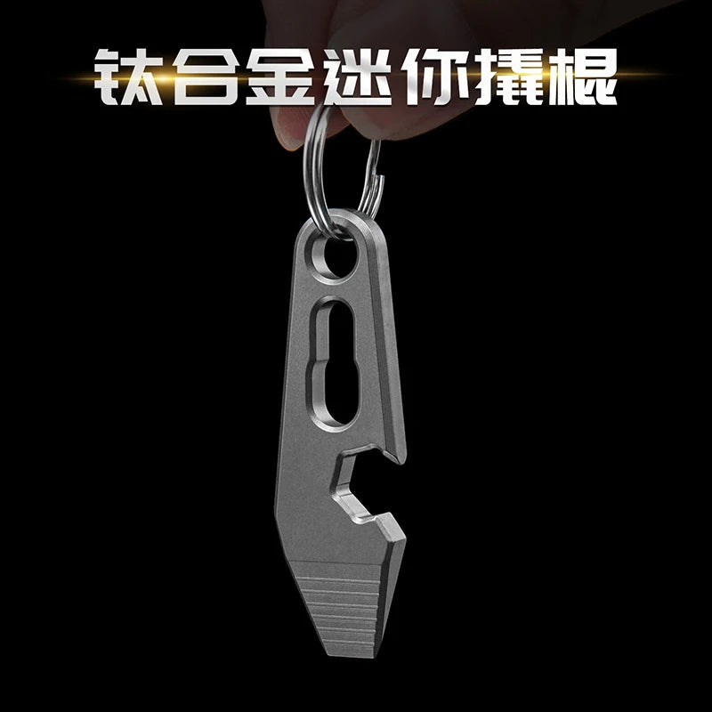 TC4 Titanium Alloy Pry Bar Mini Crowbar EDC Multifunctional Pocket Tool Outdoor Bottle Opener Exquisite Gift