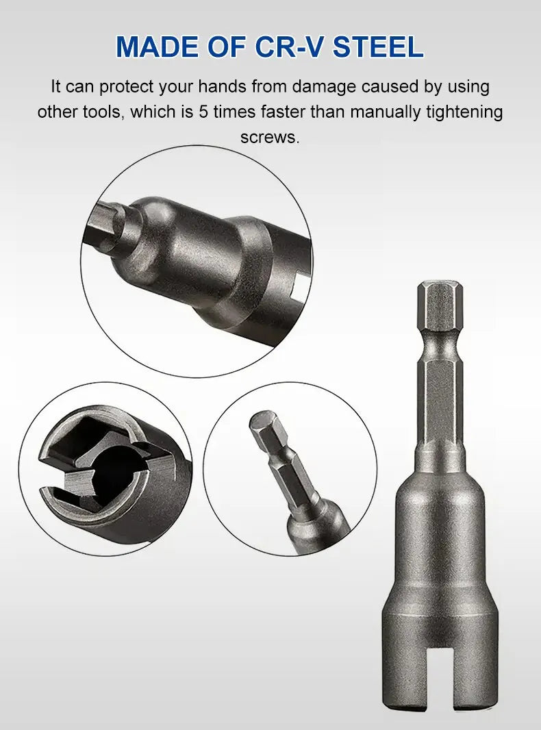 Natural Slotted Butterfly Hole Socket Wrench 65mm Hexagonal Handle Electric Screwdriver Wing Nut Socket Tool