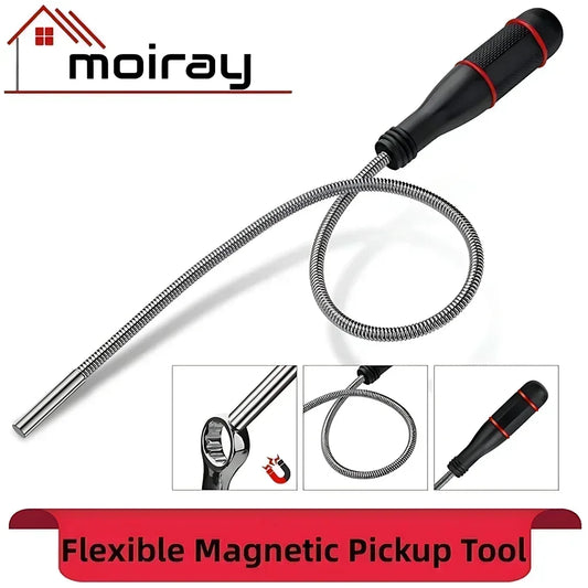 Flexible Magnetic Pickup Tool 25Inch Flexible Bend-It Magnet Snake Pick-Up Bendable Retriever Stick for Garbage/Keys/ Bolts,Nuts - ToolFlx