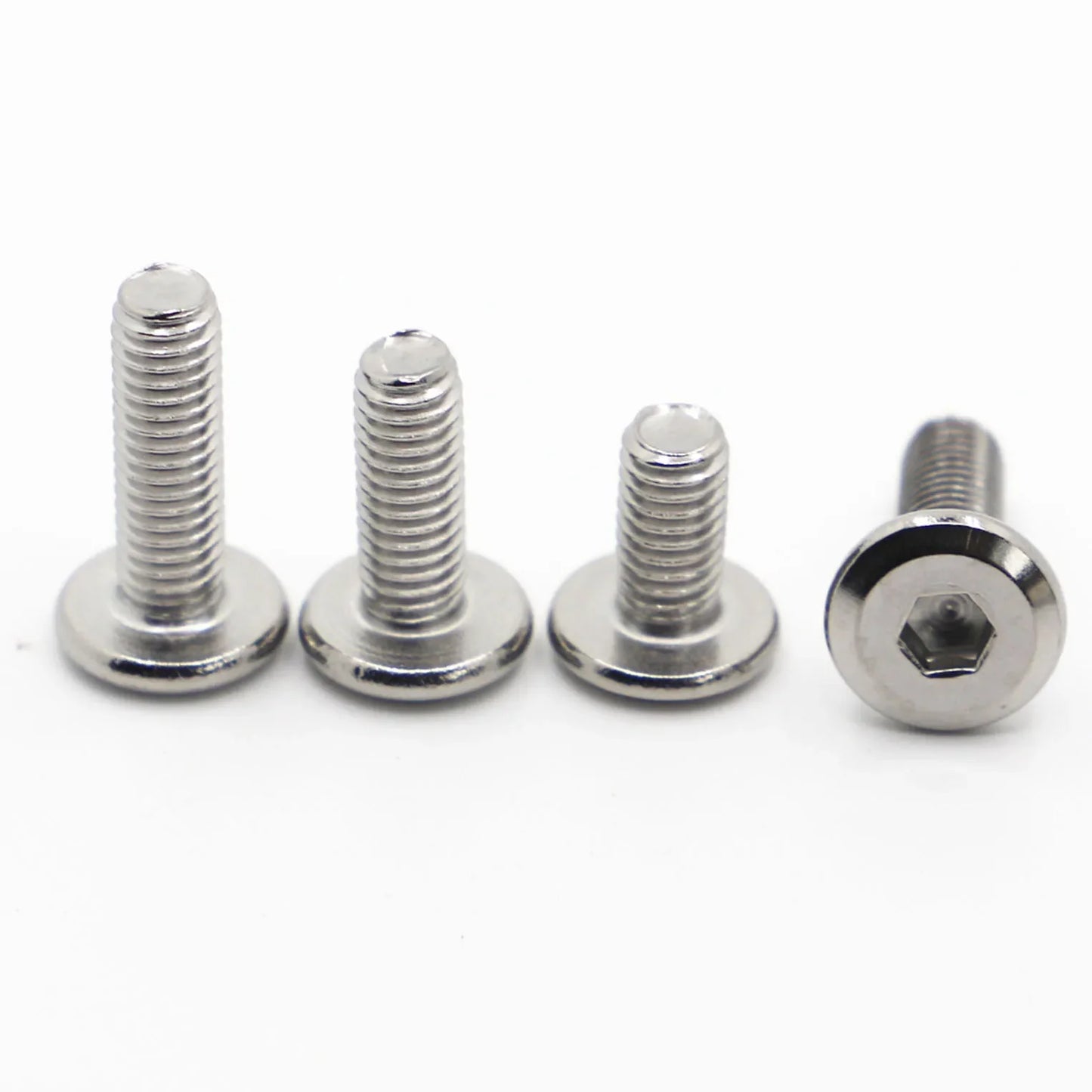 5-20pcs 304 Stainless Steel Large Flat Hex Hexagon Socket Head Allen Furniture Rivet Screws Connector Joint Bolts M3 M4 M5 M6 M8