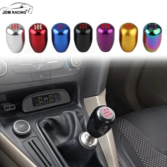 Stylish Universal 5speed Gear Shift Knob Stick Manual Transmission Universal Car Aluminum Extended Gear Shifter Gear Head Knob