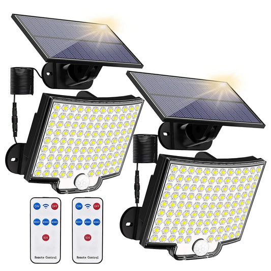 106/318 LED Solarleuchte für den Außenbereich, 328 LED-Strahler, IP65, wasserdicht, Bewegungsmelder, menschliches Solar-Flutlicht, Sicherheitslichter, 3 Modi 