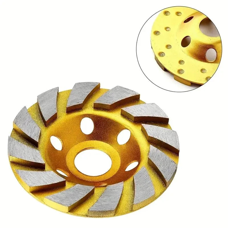 4 Inch Concrete Turbo Diamond Grinding Cup Wheel 12 Segs Heavy Duty Angle Grinder Wheels For Angle Grinder