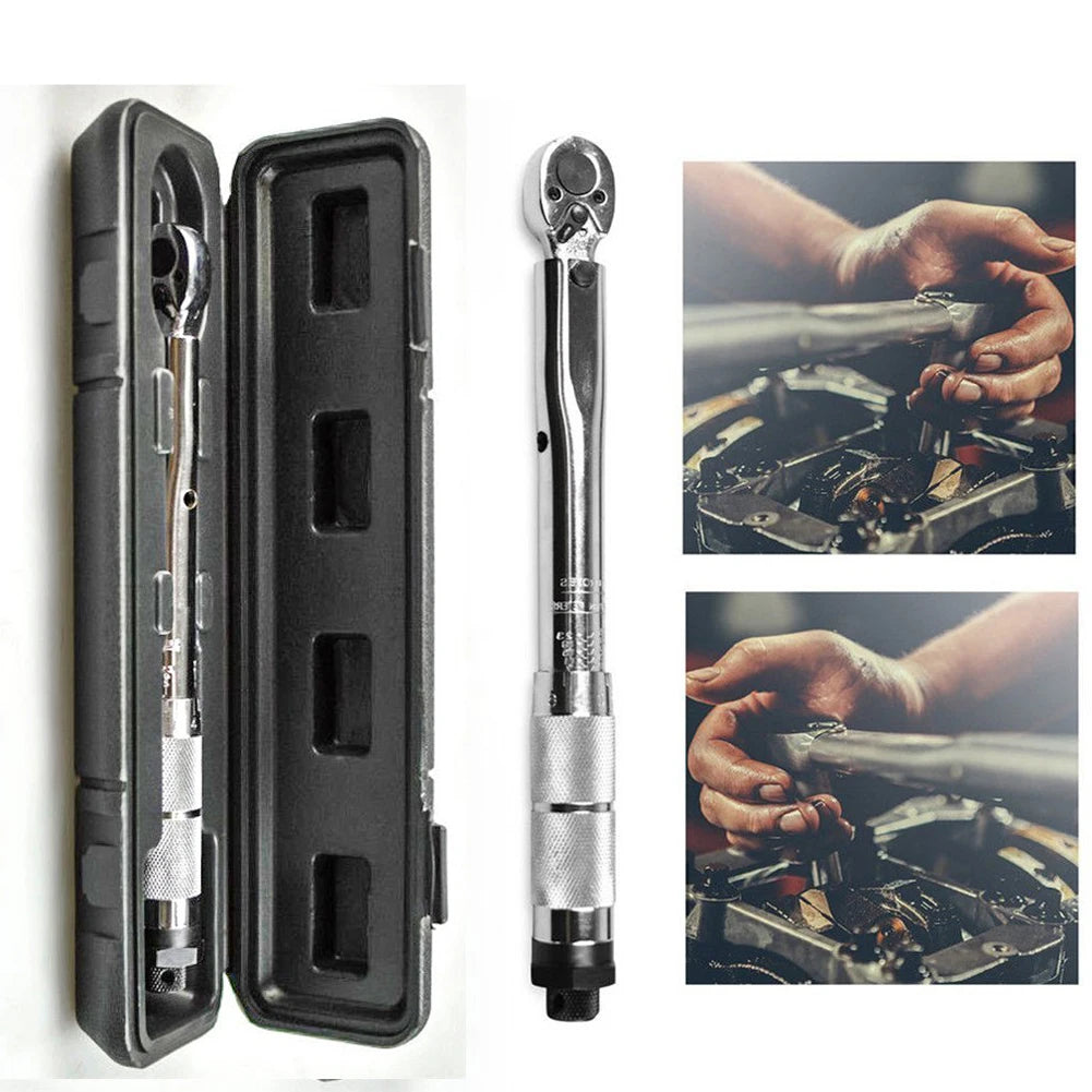 Ratchet Torque Wrench Square Drive 5-60N.m Reversible Ratchet Key 3/8 Inch Adjustable Torque Spanner Precise Preset Hand Tool