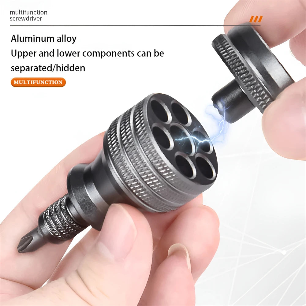 Precision 7 in 1 Mini Screwdriver Titanium Screwdriver 1/4 Inch Magnetic Phillips Torx Screw Driver Bit Kit Home Repair Tool - ToolFlx