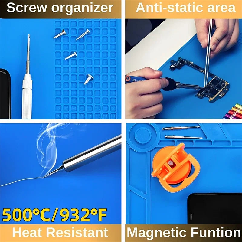 Silikon-Lötmatte, ESD, antistatisch, Wärmedämmung, Motherboard, Elektronik, Telefon, Reparatur, Wartung, Arbeitsplattform, Pad 