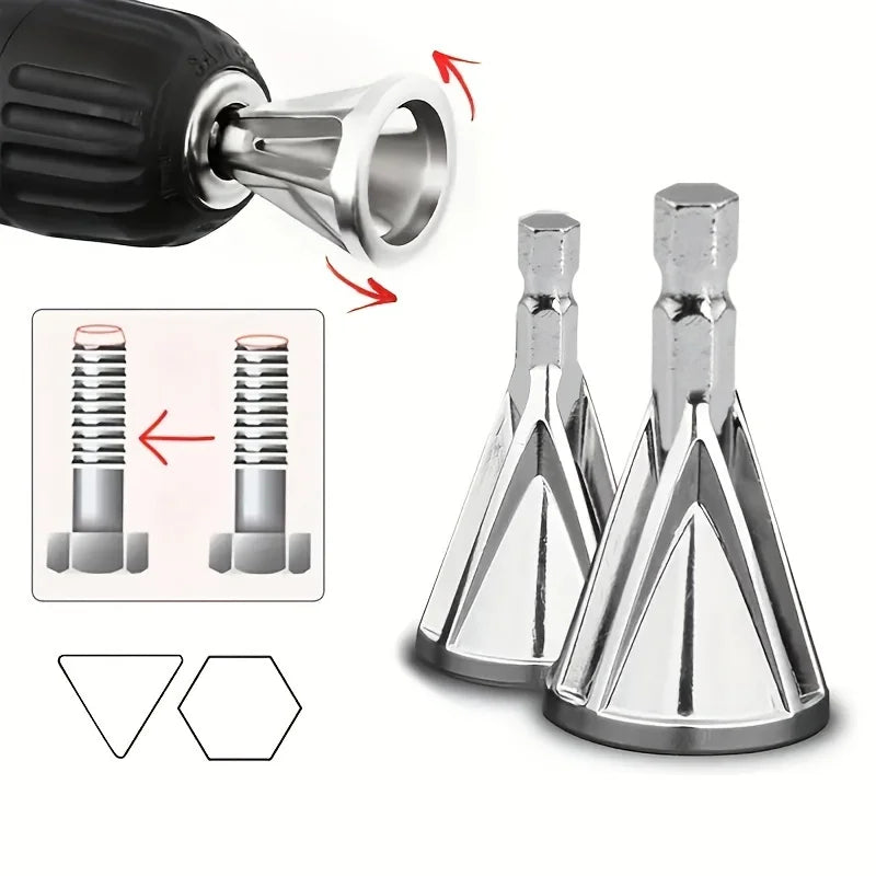 1pc Chamfering Tool, Chuck Drill Tool, Metal Deburring External Chamfering Tool, Grinding Angle Trimming, Suitable For Various C - ToolFlx