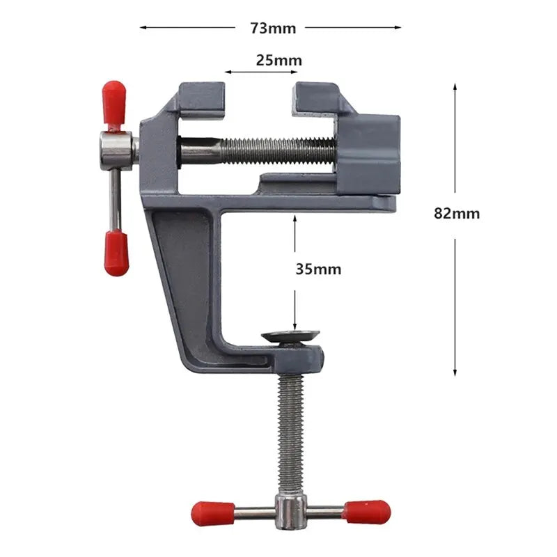 35MM Aluminium Alloy Table Bench Clamp Vise Multi-functional Bench Vise Table Screw Vise for DIY Craft Mold Fixed Repair Tool - ToolFlx