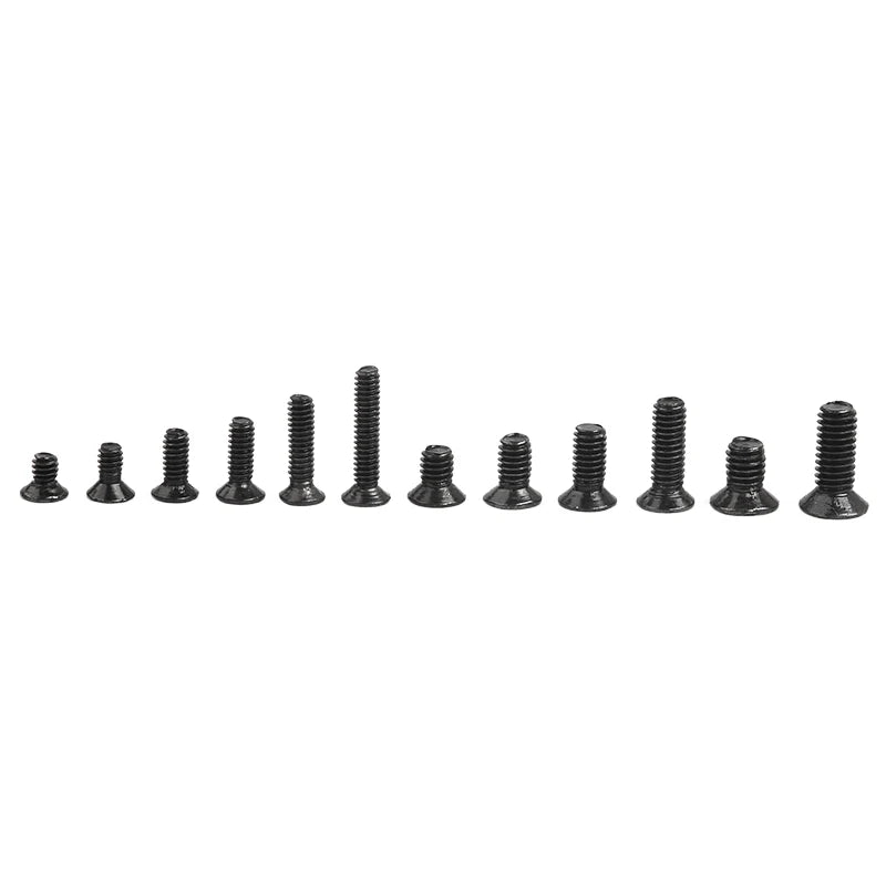 240pcs M2 M2.5 M3 Screw Set KM Machine Repair Screw Flat Head Phillips Drive Accessories for Computer Electronic Laptop Screws