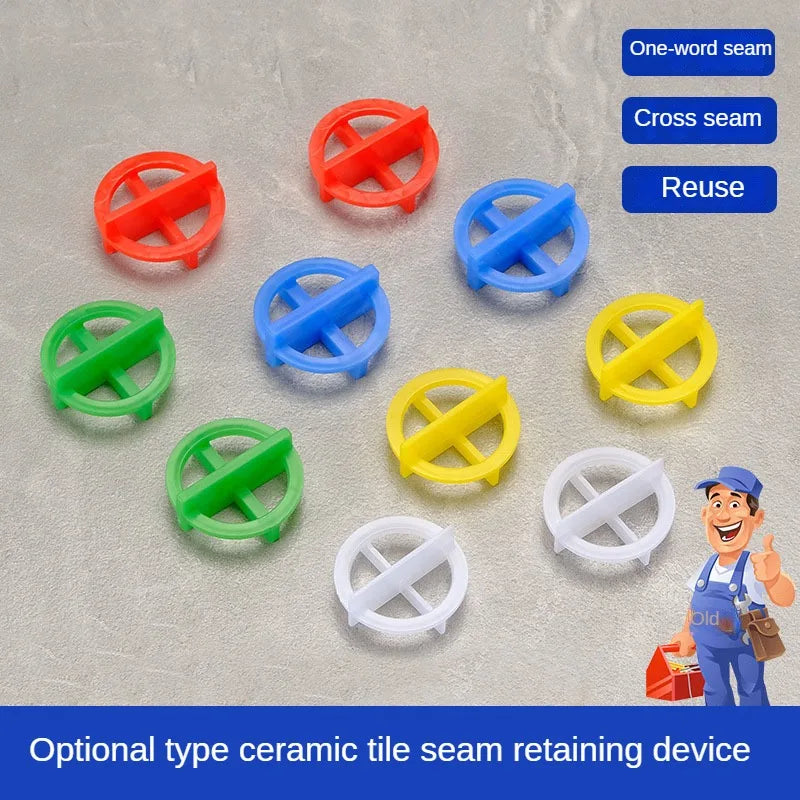 100pcs Porcelain Tile Spacers Clips Wedge Ceramic Leveling System for Floor Wall Tile Gap Leveling System Construction Tools