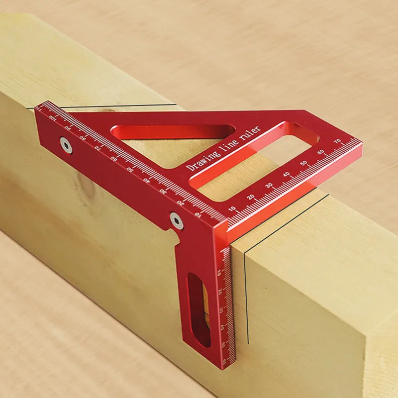 Woodworking Ruler Square Layout Miter Triangle Ruler 45 Degree 90 Degree Metric Gauge Fnicel Measure Tools Woodworking Tools