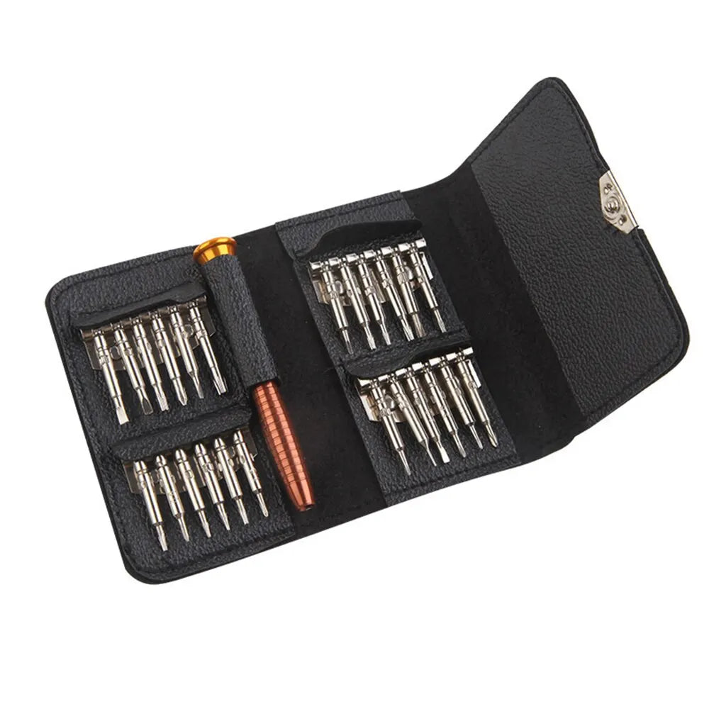 Mini-Präzisions-Schraubendreher-Set, 25-in-1, elektronischer Torx-Schraubendreher, Öffnungs- und Reparatur-Werkzeugsatz für iPhone, Kamera, Uhr, Tablet-PC 