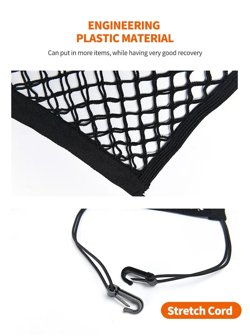 Car Storage Net Bag Between Seats Car Styling Storage Bag Elastic Mesh Net Organizer Auto Accessories