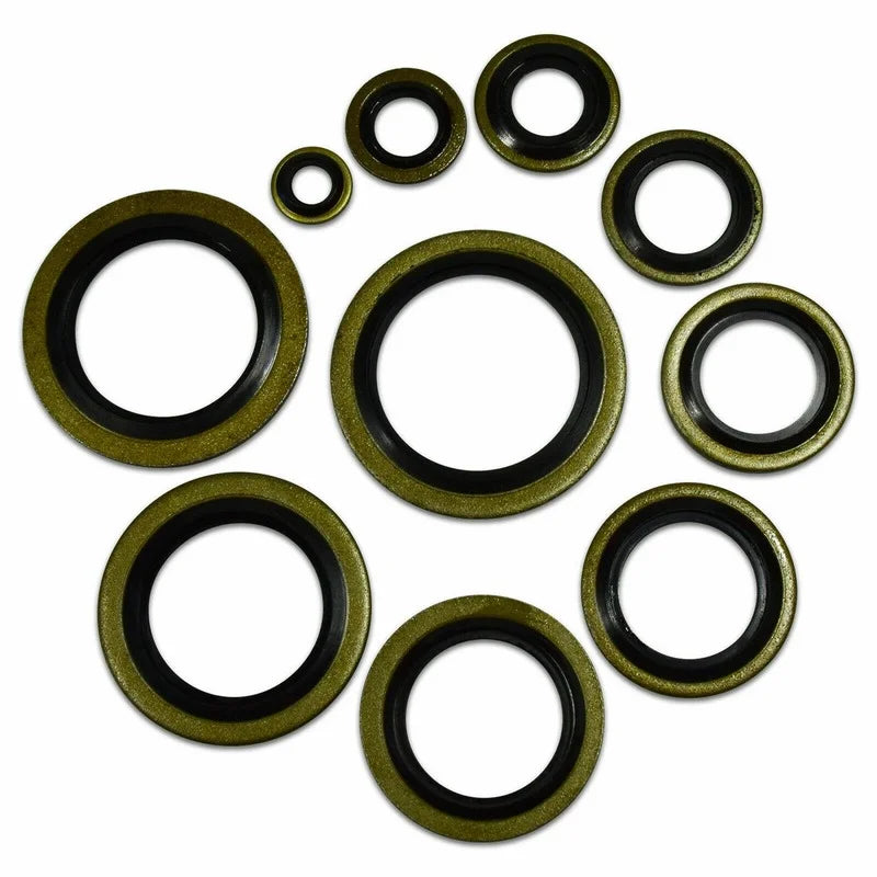 150/100pcs Bonded Seal Sealing Ring Assortment Kit Oil Drain Screw Combined Washer Seal Set M6 M8 M10 M12 M14 M16 M18 M20 M22 - ToolFlx