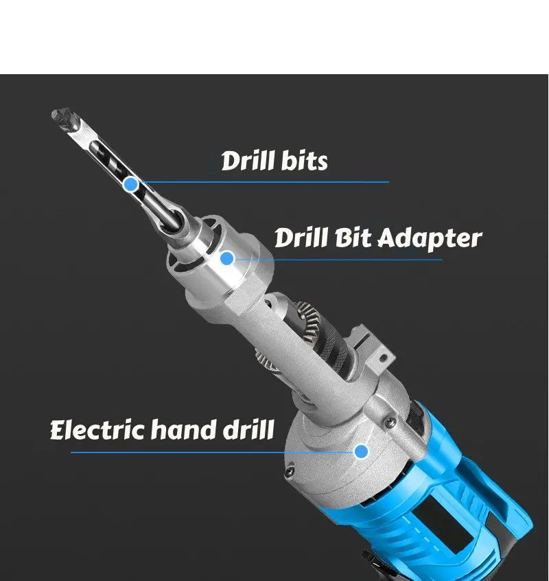 Square Hole Drill Bit Adapter Durable Accessories Easy Installation and Disassembly Joint Mortiser Bit for Hand Electric Drill