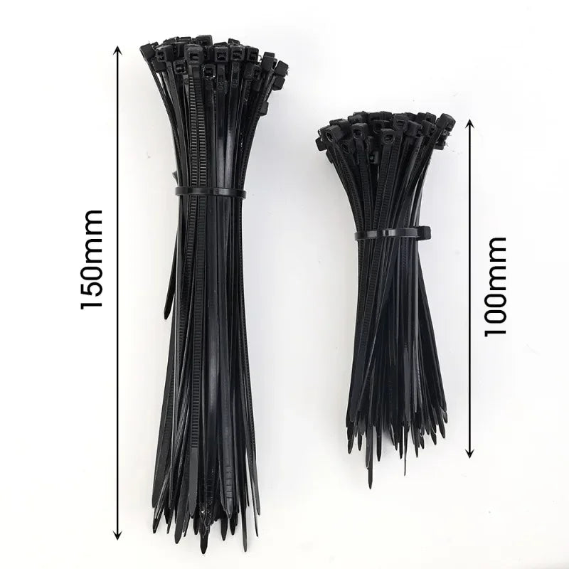 2000/100PCS Wholesale Self Locking Nylon Cable Ties Fastening Loop Heavy Cord Tie Duty Cables Fasten Rings Workshop Wire Straps