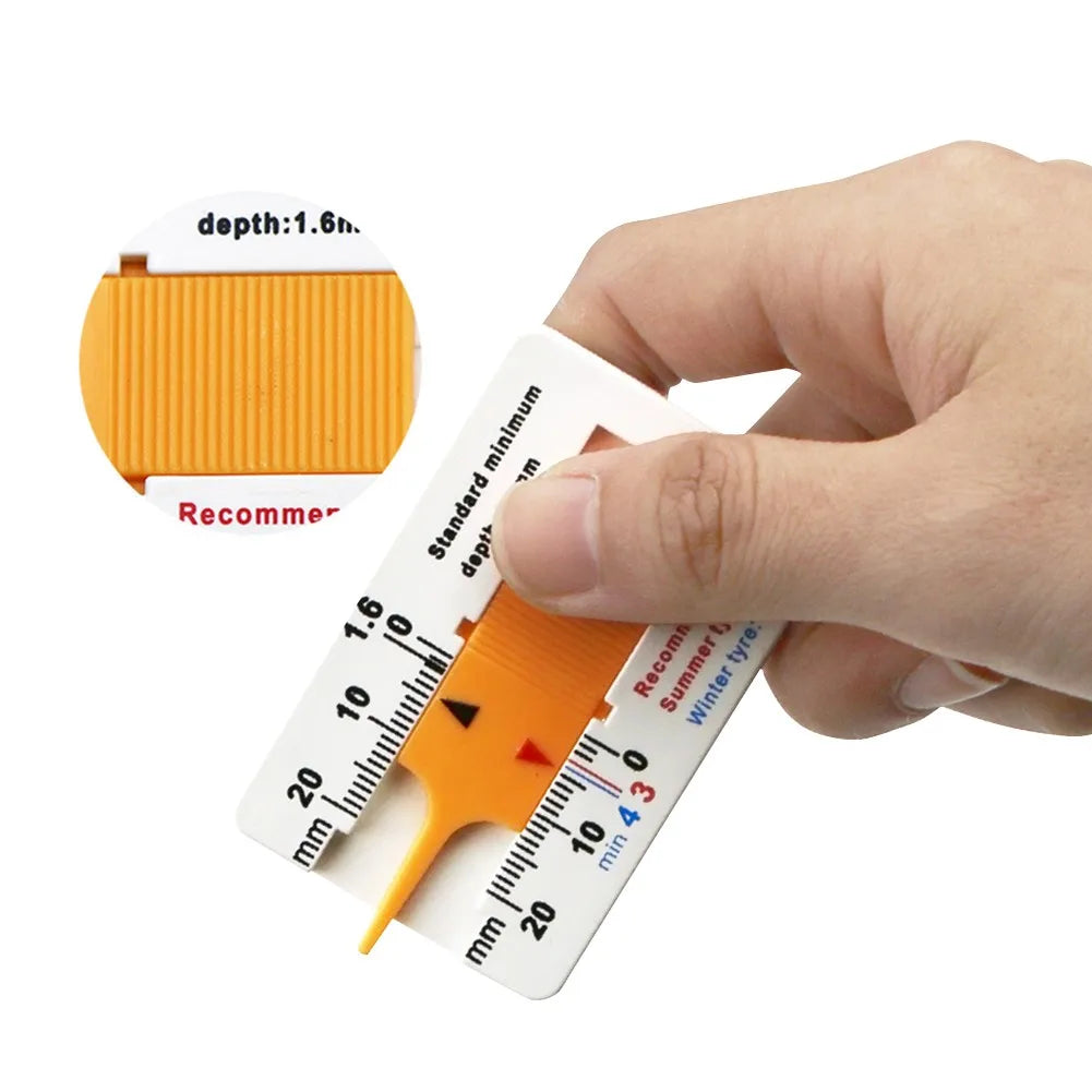 Tyre Tread Depth Depthometer Car Wheel Tread Depthometer Tread Ruler Wheel Measure Tool Plastic Measure Tool