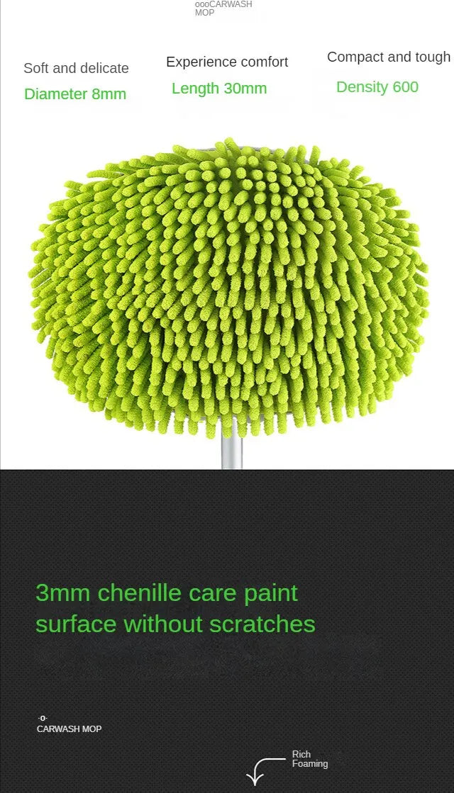 Brosse de nettoyage de voiture télescopique à long manche Détails d'entretien de nettoyage Balai de lavage de voiture super absorbant réglable Outil de lavage de vitres 