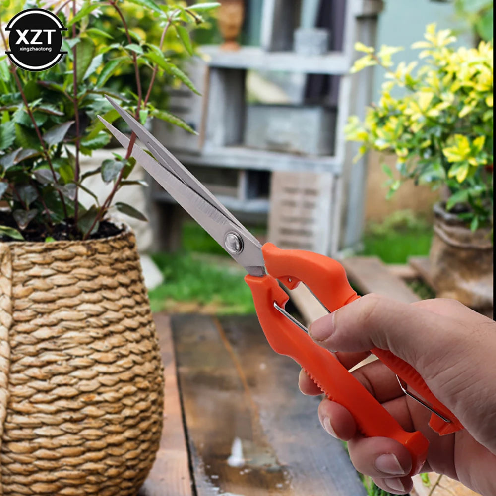 Plus Size Fruit Picking Scissors Stainless Steel Gardening Tool Scissors Fruit Picking Fruit Thinning Pruning Shears Hand Tools