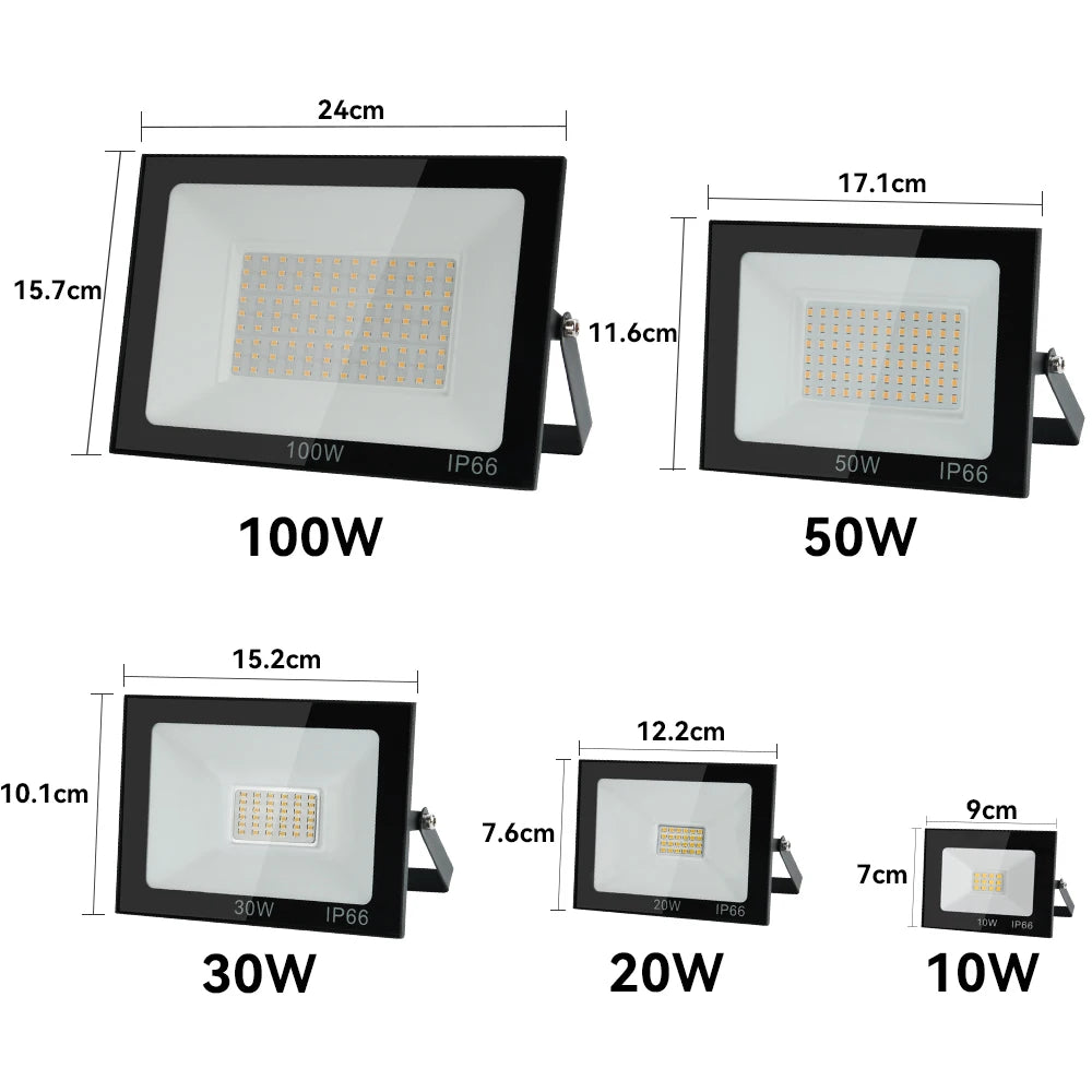 LED Flutlicht Scheinwerfer AC220V 100W 50W IP66 Wasserdichte LED Schwarz Shell Garten Straße Tor Wand Flutlicht 