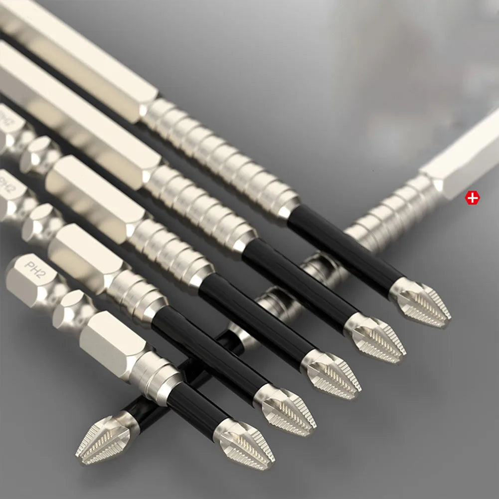 1pc Magnetic Screwdriver Bit Alloy Steel  Anti-Slip Long Drill Bits 1/4 Hex Shank PH2 Head Screwdriver Bit Hand Tools 25-150mm