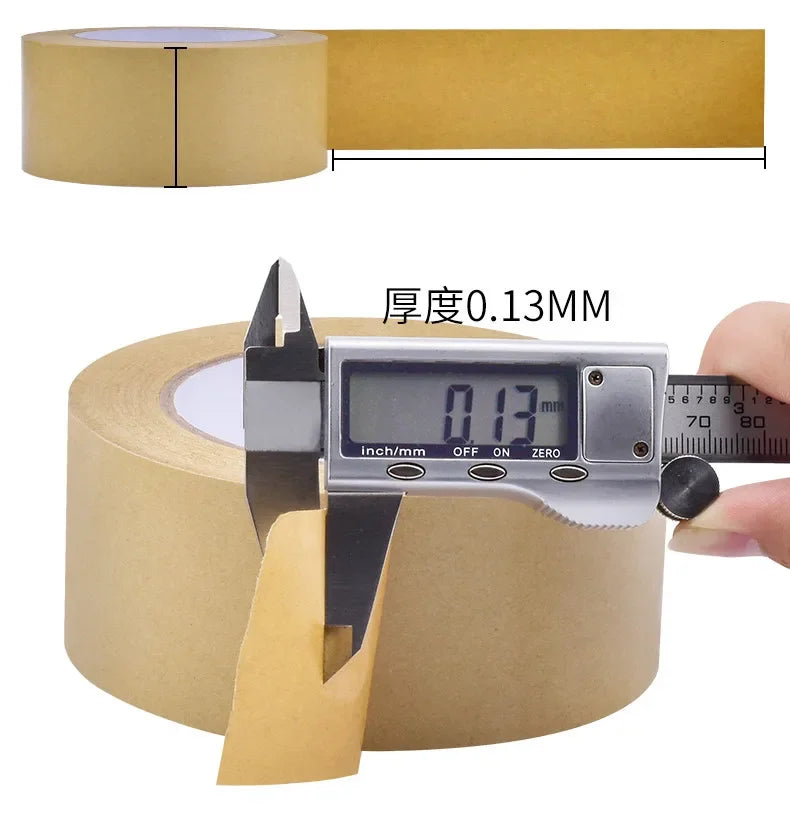 1 Roll 23m Gummed Kraft Paper Brown Bundled Adhesive Masking Paper Tape for Box Sealing Kraft Paper Tape Packaging Tools