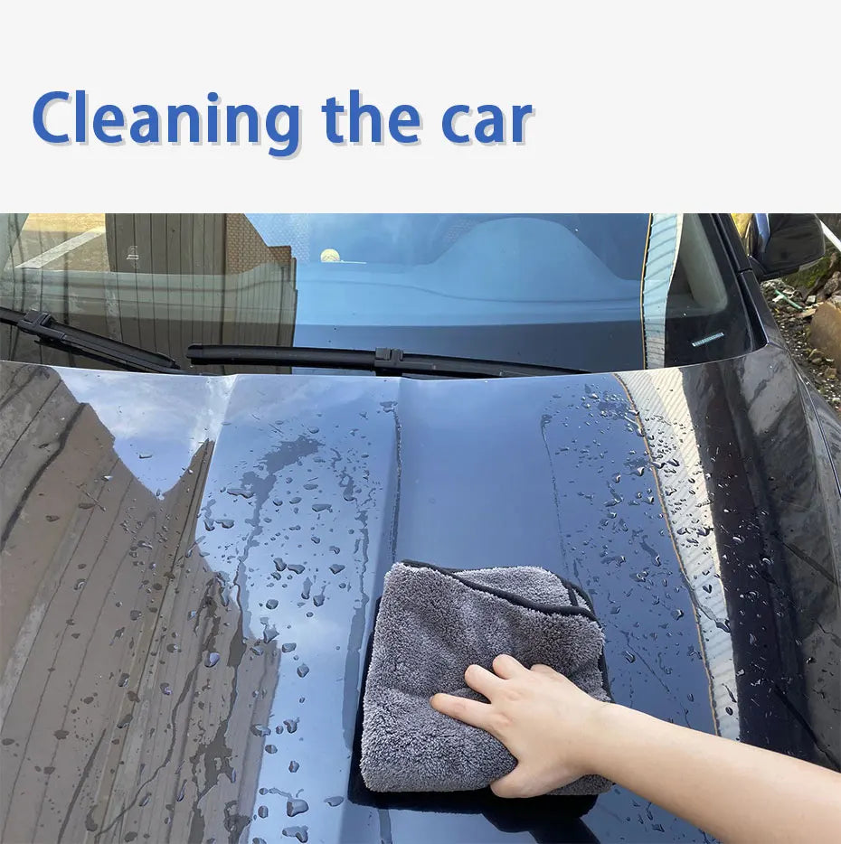 SEAMETAL 1200GSM Car Wash Microfiber Towel 40x40cm Car Detailing Drying Auto Washing Cloth Micro Fiber Rags for Car Accessories