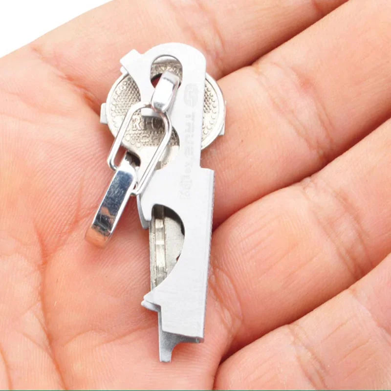 8 in 1 Key Ring Keychain Multifunction Carabiner Gear Clip Pocket Quickdraw Multipurpose Gadget Multitool Multi Keytool New