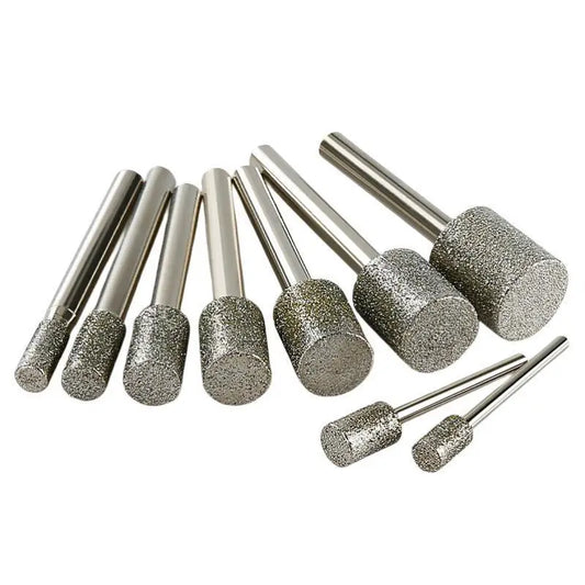 3mm-20mm Diamond Burr Grinding Diamond Burr Grinding 3/6mm Shank Grinding Head for for Dremel Rotary Stone Gemstone Carving