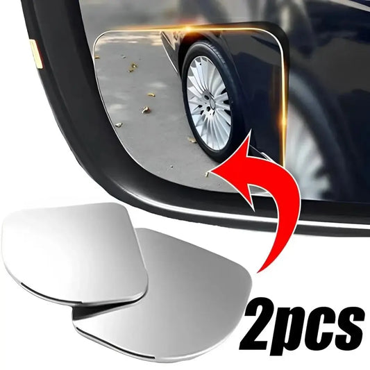 2pcs Car Mirror Wide Angle Car Blind Spot Mirrors 360° Adjustable Auxiliary Rearview Mirrors HD Frameless Small Round Mirror - ToolFlx