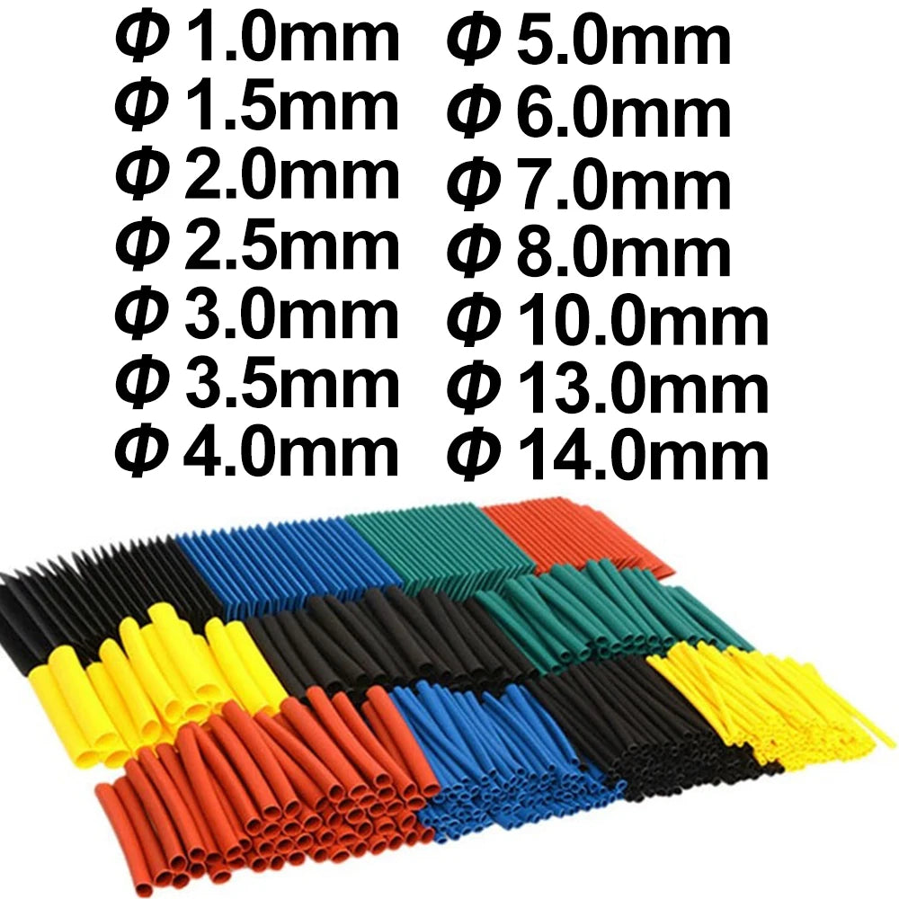 Heat-shrink Tubing Thermoresistant Tube Heat Shrink Wrapping Kit Electrical Connection Wire Cable Insulation Sleeved Protecter