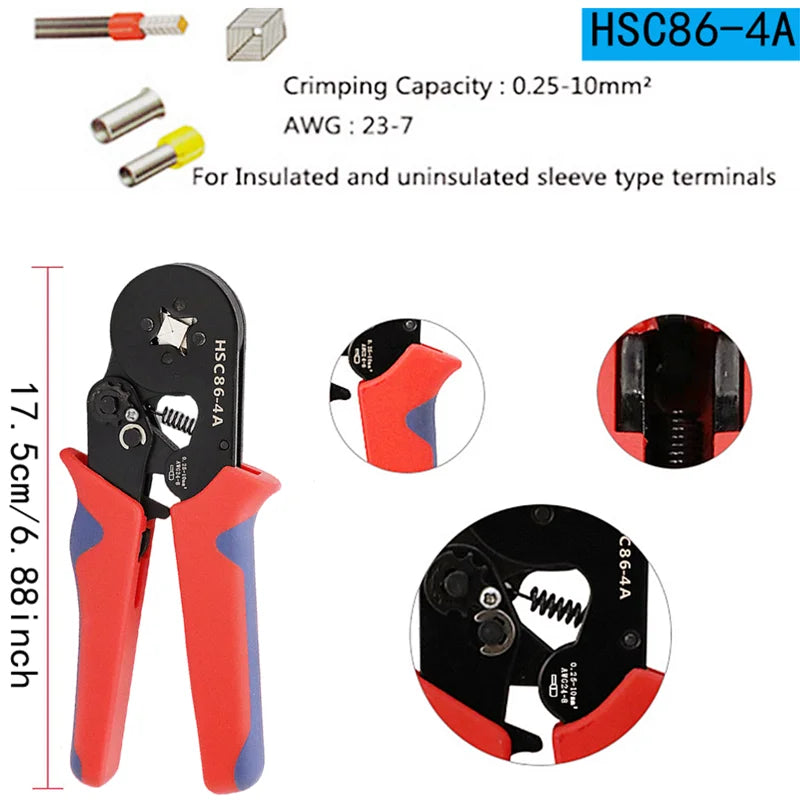 VE Tubular Crimping Terminal,Multiple Crimping Terminal Pliers Combination Set,Electrical Equipment Connector,Crimping Pliers