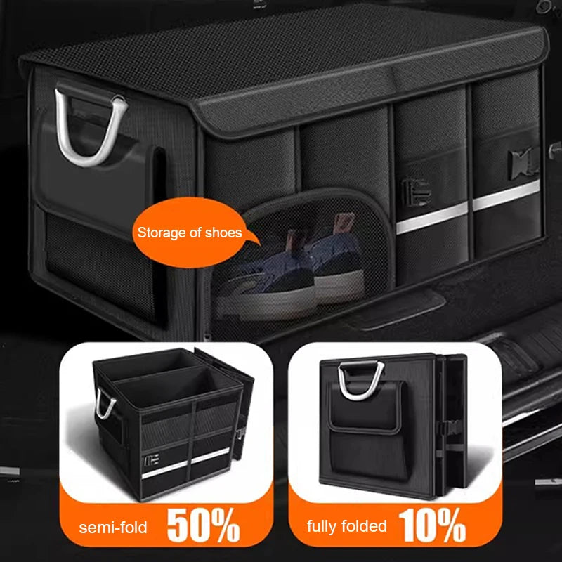 SEAMETAL Large Capacity Car Trunk Organizer 36L/72L/110L Foldable Car Storage Box Waterproof Storage Bag for Fishing Camping