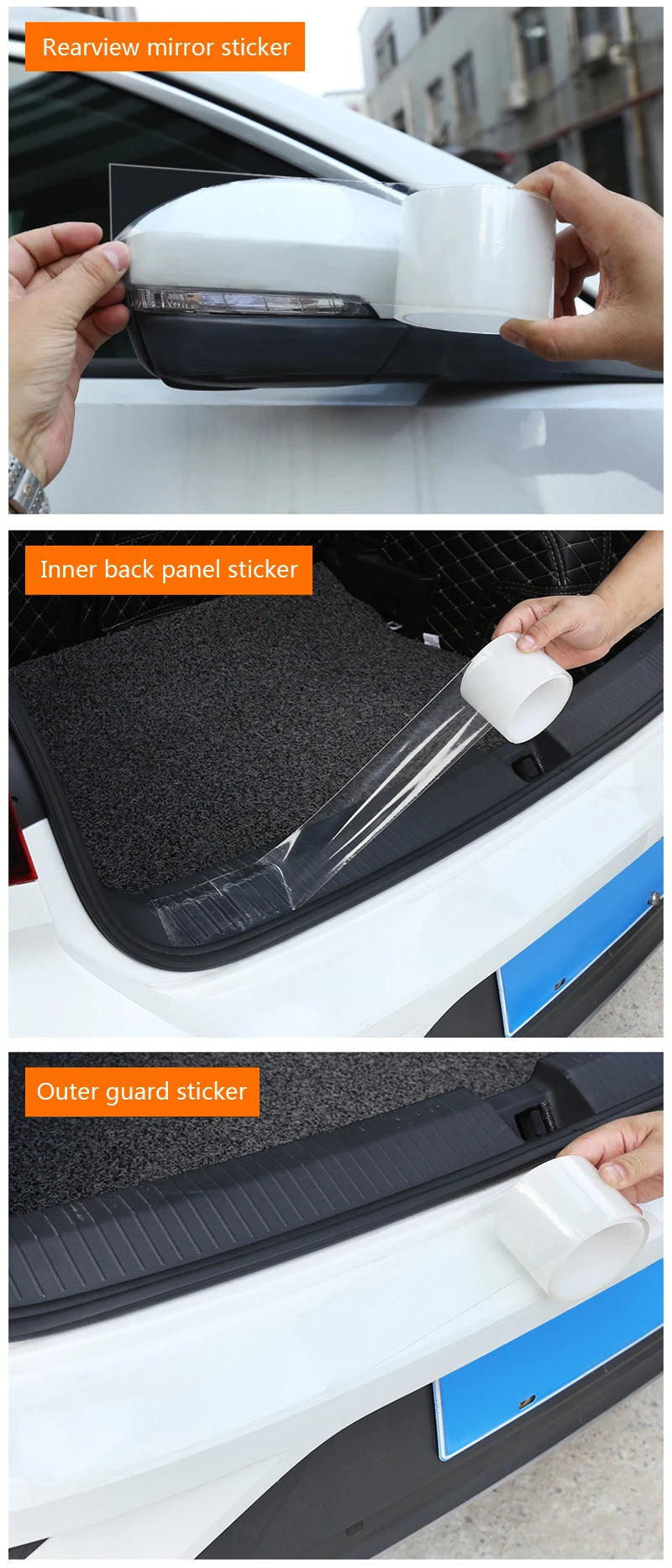 Car Stickers Door Sill Protector Universal Car Door Edge Sticker Anti Scratch Car Bumper Protection Film Car-Styling Accessories