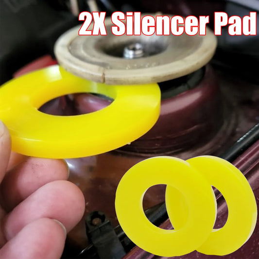 2X Silencer Pad Rubber Bushing Dampers Universal Front Strut Tower Mount Suspension Shock-Absorbing Bearing Washer Over Bumps - ToolFlx