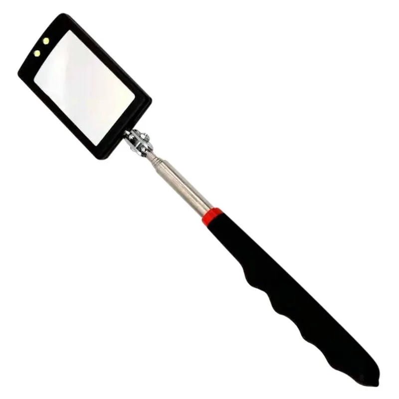 Car 360° Inspection Mirror LED Light Telescoping Mirrors Extend Mechanic Tools Inspection Mirror Telescopic Handle Repairing Too