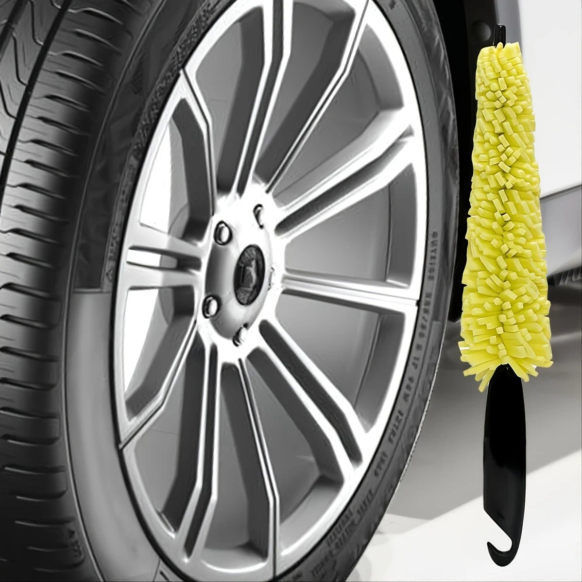 1pcs Effortlessly Clean Your Car Wheels with this Tire Rim Cleaning Tool