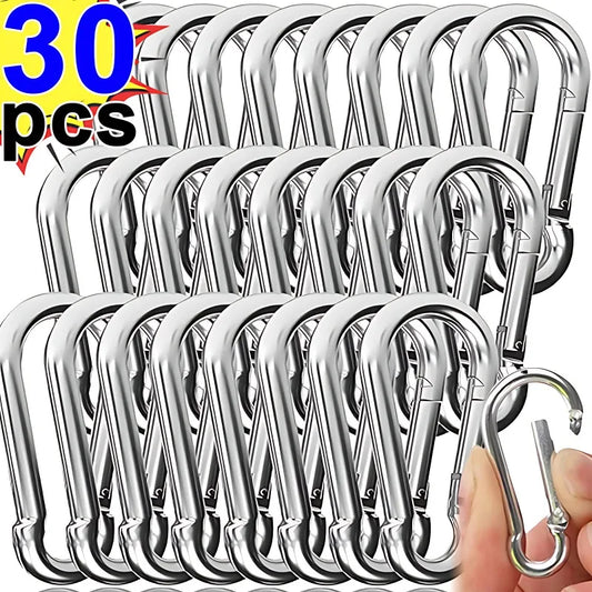 10/20/30Pcs Mini Carabiner Keychain Alluminum Alloy D-ring Buckle Spring Carabiner Snap Hook Clip Keychains Outdoor Camping Tool