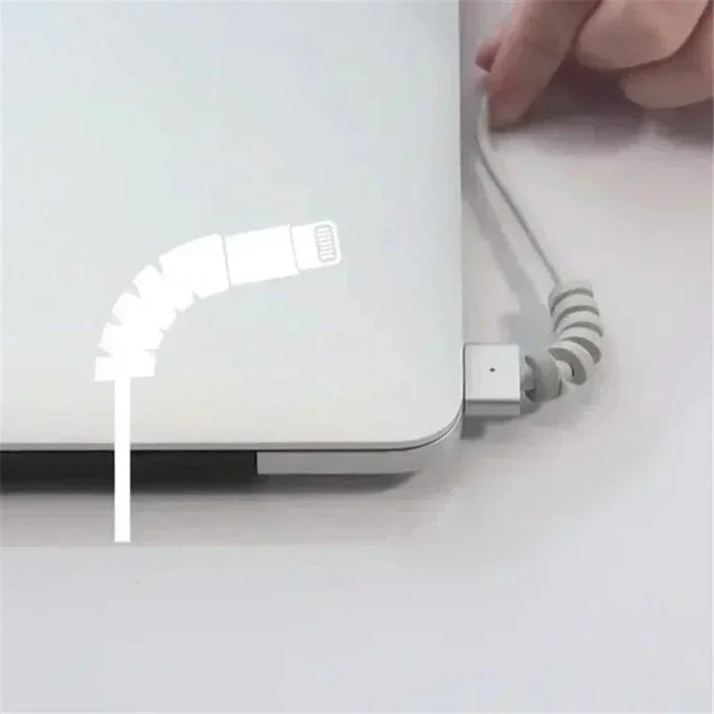 For IPhone IPad Spiral Cable Winder Protector Saver USB Charging Cord Cable Holder Ties Wire Management Cable Organizer