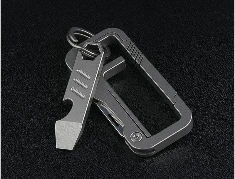 TC4 Titanium Alloy Pry Bar Mini Crowbar EDC Multifunctional Pocket Tool Outdoor Bottle Opener Exquisite Gift