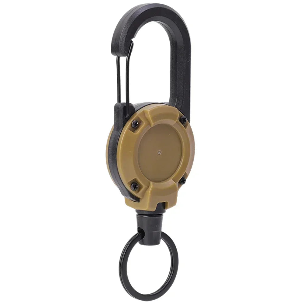 Anti-Theft Heavy Duty Retractable Pull Badges Id Reel Carabiner Keychain Buckle Key Holder Outdoor Keychain Multiple Tool