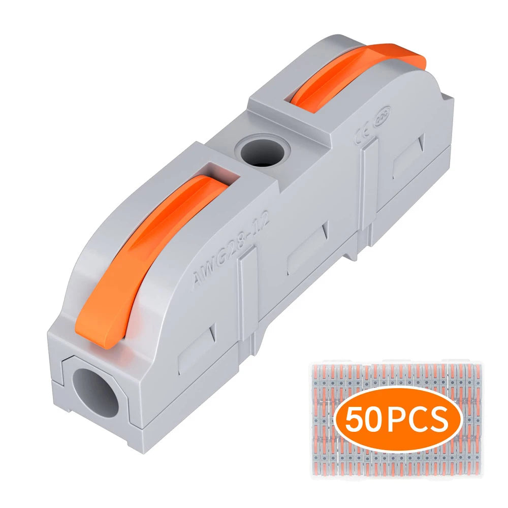 Quick Splicing Multiplex Butt Wire Connector Compact Electrical Cable Terminal Block Home Wiring Connectors for Circuit Inline