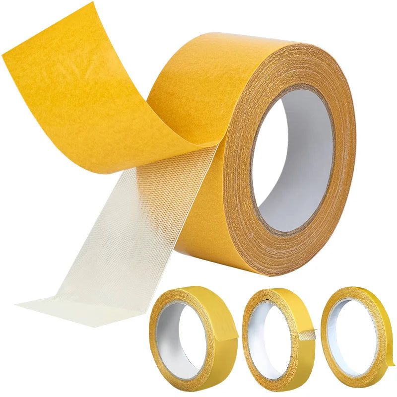 Double Sided Tape Strong Traceless Adhesive Waterproof Fixation Mat Carpet Tape Translucent Mesh High Viscosity Tapes 5M/10M