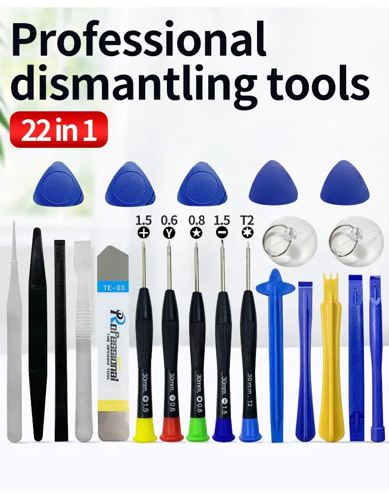 22 In 1 Multifunctional Disassembly Tool Mobile Phone iPad Laptop Screwdriver Maintenance Kit Repair Tools Opening Set For Hand - ToolFlx